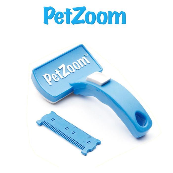 Gambar Sikat Sisir Hewan Pet Zoom Self Cleaning Grooming Brush PetZoom Anjing - Biru dari XELTONID undefined Tokopedia