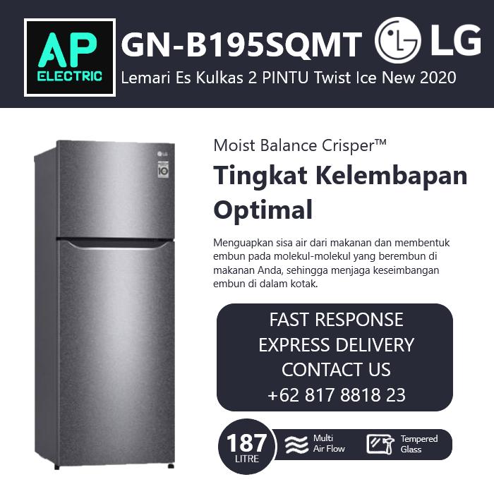 Jual Lg Gn B195sqmt Lemari Es Kulkas 2 Tu Gnb195sqmt Twist Ice New 2020 Kota Tangerang Selatan Ap Electric 