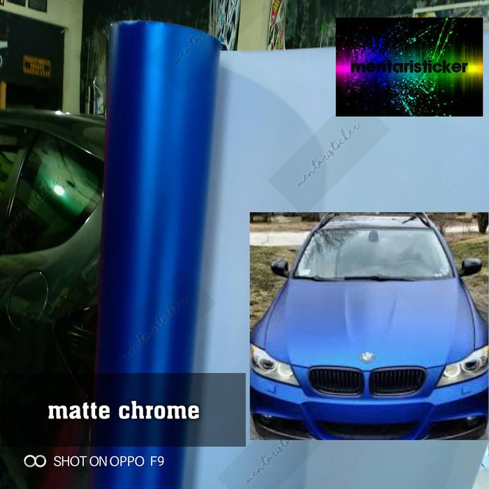 Gambar Stiker Vinyl Derek Matte Chrome Sticker Warp Film Mobil - Biru dari MENTARI STIKER undefined Tokopedia