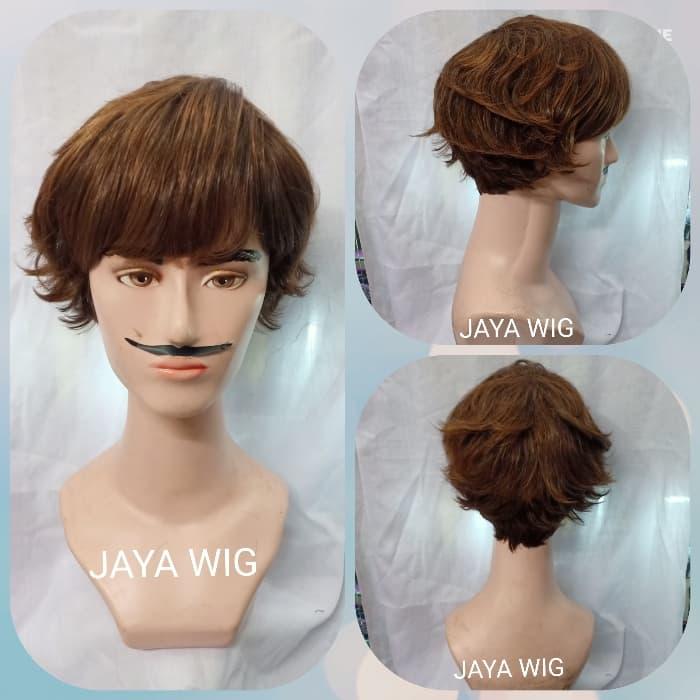 Gambar WIG PRIA /WIG COWOK /RAMBUT PALSU PRIA /WIG PENDEK /FRONTLACEWIG - Light Brown dari jayawig undefined Tokopedia