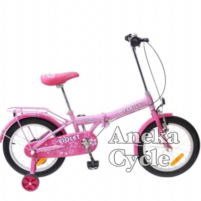 Jual Sepeda Lipat Family Violet 16 Dihika Seller Jakarta Barat Cahyamus Tokopedia