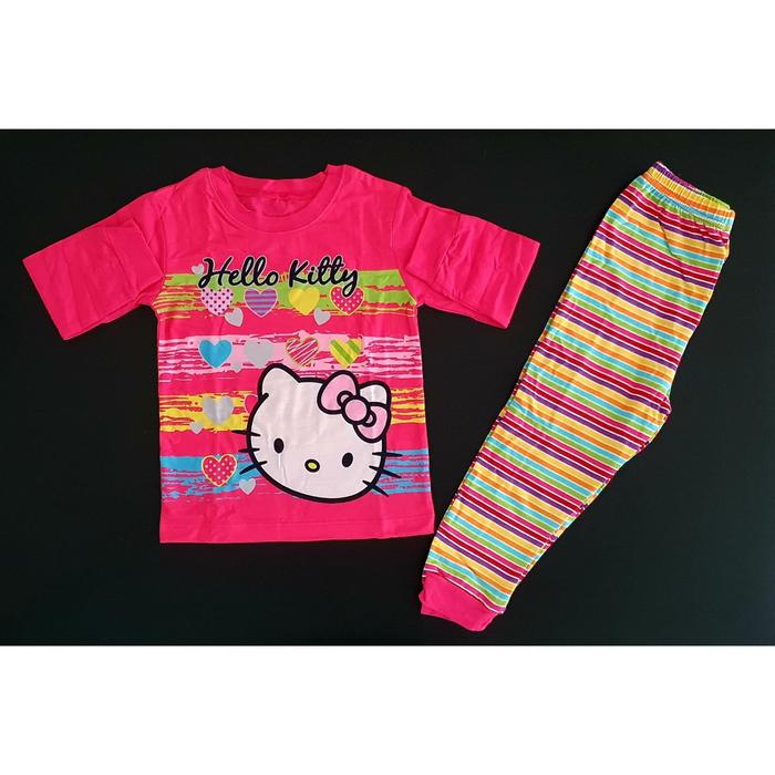 Gambar Piyama / Baju Tidur Anak Perempuan GAP Hello Kitty Rainbow dari Bayikiddy undefined Tokopedia