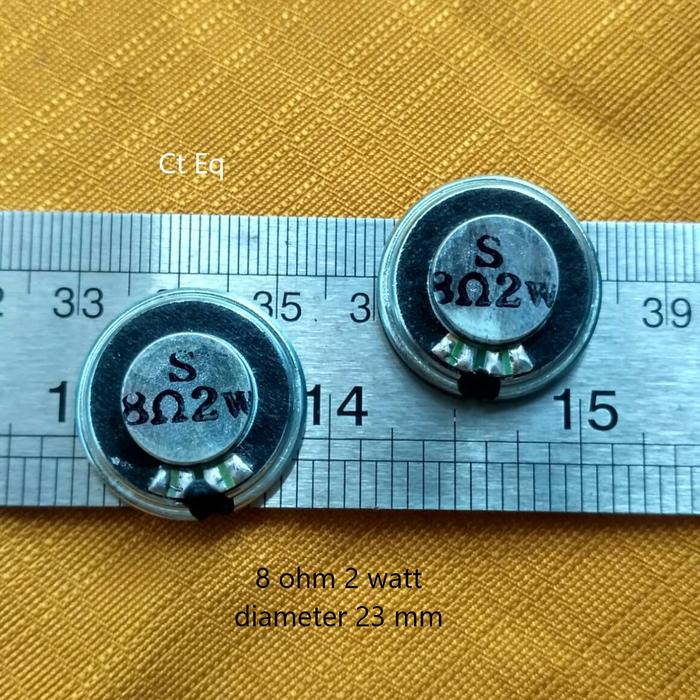 Gambar Mini speaker 8 ohm 2 watt 2 W 8R speaker Diameter 23mm tebal 5mm dari Ct Eq 1 undefined Tokopedia