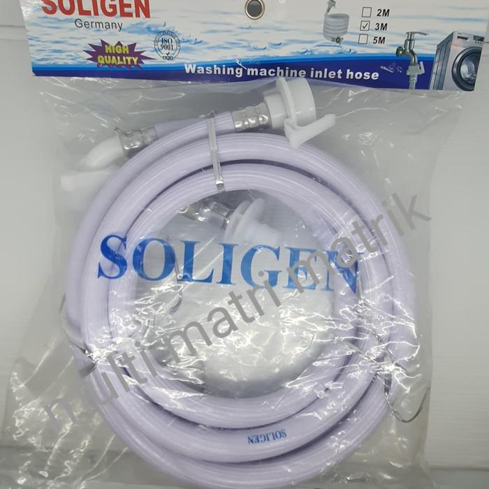 Gambar Selang mesin cuci Inlet 3 meter Soligen /selang air bersih masuk mesin - Putih dari multi maitri matrik undefined Tokopedia