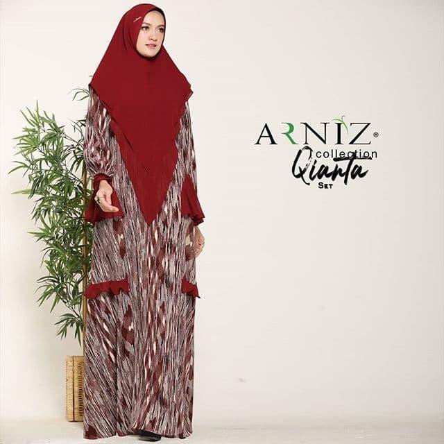 Gambar qianta set syari original by arniz - Maroon, M dari Annur Modiss undefined Tokopedia