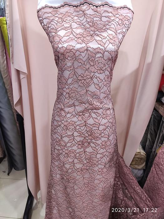 Gambar Kain Brokat Outline Premium Dusty Pink dari Moro Seneng Textile Surabaya undefined Tokopedia