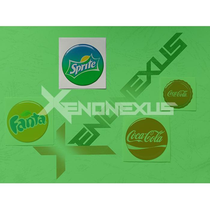 Gambar Stiker Timbul Logo Coca Cola, Sprite, Fanta - Hijau dari Xenonexus undefined Tokopedia