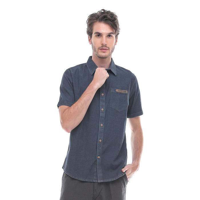 Gambar Johnwin - Kemeja Casual - Kemeja Pria - Denim - Abu - Slim Fit - Abu-abu, L dari Johnwin undefined Tokopedia