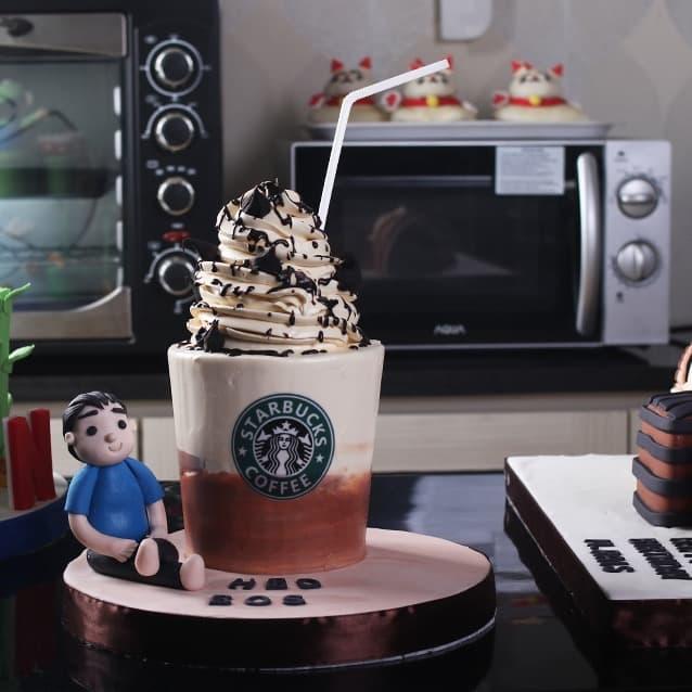 Gambar Kue Ulang Tahun / model Starbucks (Rasa Kopi) / MOHON BACA KETERANGAN dari Stelette Cake_NEW undefined Tokopedia