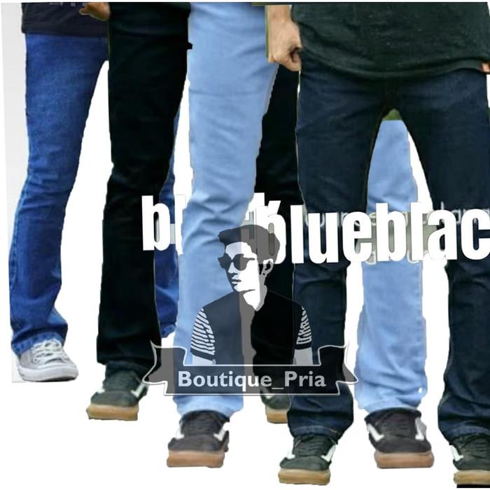 Gambar CELANA PANJANG JEANS MODEL CUTBRAY PRIA WARNA BIRU MUDA HITAM NAVY - 30 dari BATIK BOUTIQUEPRIA undefined Tokopedia