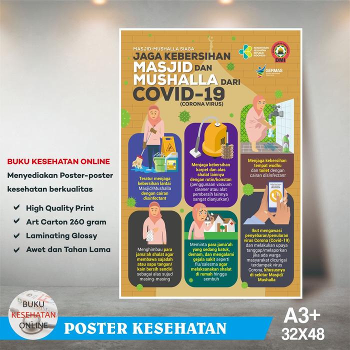 Jual Poster Kesehatan Jaga Kebersihan Masjid Dan Mushalla P Glossy Kota Bogor Buku Kesehatan Online Tokopedia