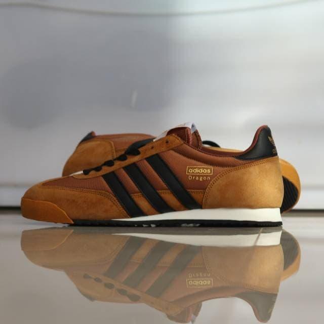 Adidas dragon cheap brown orange