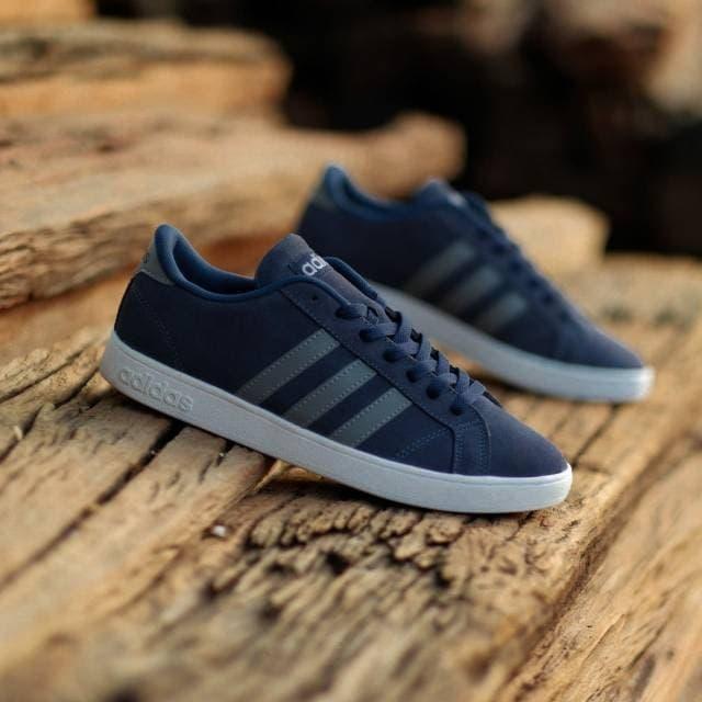 Jual SEPATU ADIDAS NEO BASELINE NAVY LIST GREY ORIGINAL Jakarta