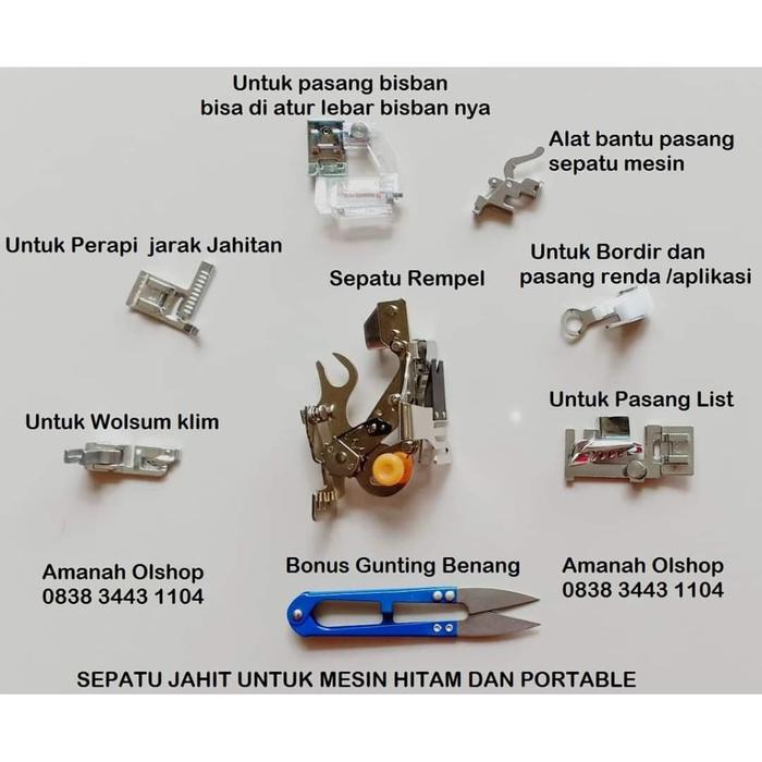 Jual Paket Sepatu Untuk Mesin Jahit Hitam Dan Portable Kab Nganjuk Mas Karim Tokopedia