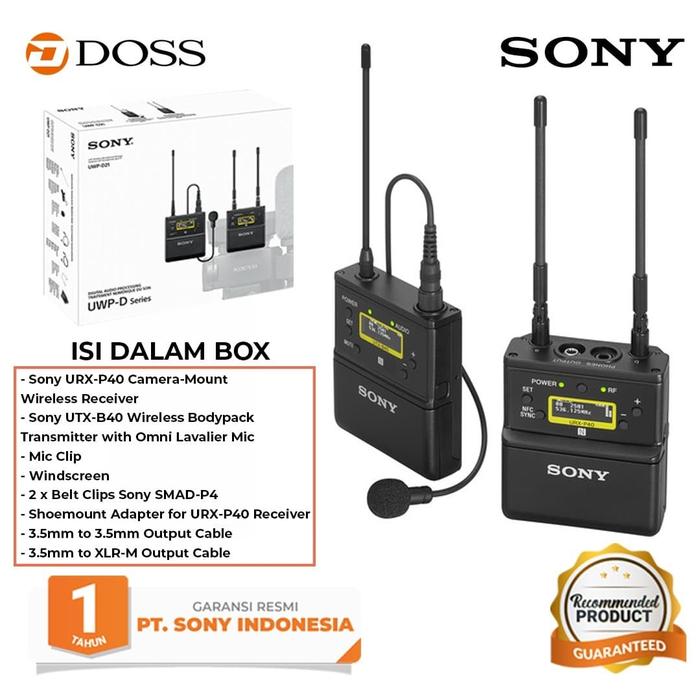 Gambar Sony Wireless Microphone UWP-D21 / Sony Wireless UWP D21 / Sony Mic dari DOSS Camera & Gadget undefined Tokopedia