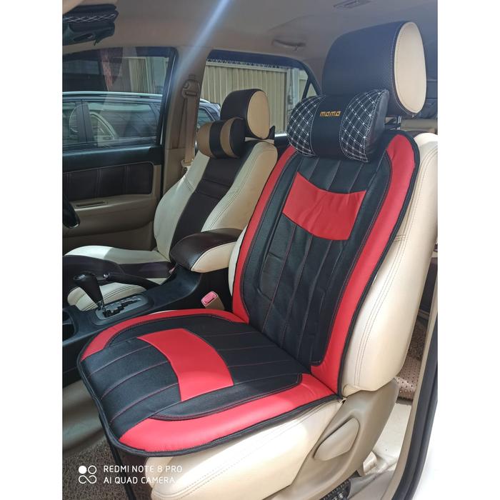 Gambar Sandaran Bantalan Jok Mobil Murah MOTIF GARIS / Seat Cushion CARFU - Merah dari Hans Auto Accesories undefined Tokopedia