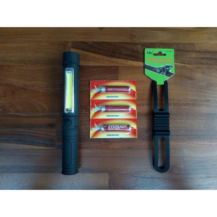 Gambar Senter Magnet Led cob 2in1 Plus Baterai Plus Strap Silicone (Sepaket) - Hitam dari THINKSTRIKE undefined Tokopedia