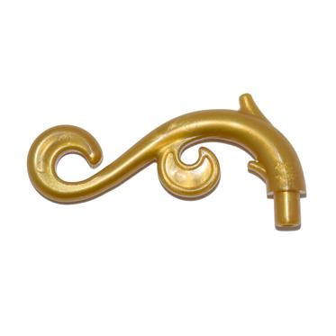 Gambar Lego Pearl Gold Part 28870 Plant Stem, Curved with 2 Thorns dari brickscreation undefined Tokopedia