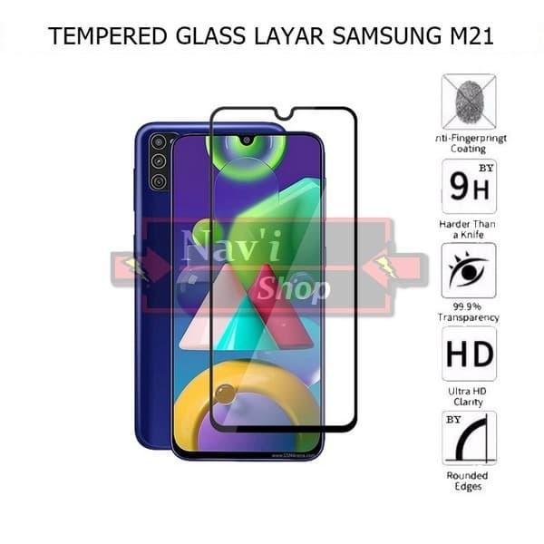 Jual Tempered Glass Samsung M21 Tempered warna Anti Gores solid - Main Image