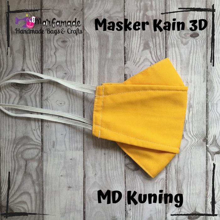 Jual Masker Kain 3d Anti Bakteri Masker Hijab Polos Kuning M Headloop Kota Batam Marfamade Tokopedia