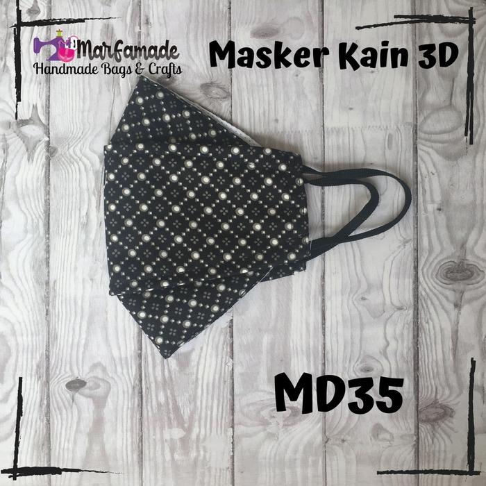 Jual Masker Kain 3d Anti Bakteri Monochrome Hitam Putih Md35 S Earloop Kota Batam Marfamade Tokopedia