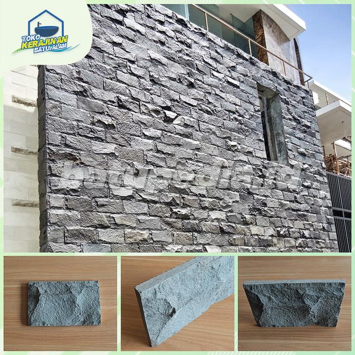 Gambar Batu Alam Dinding Andesit Permukaan Natural Alami Untuk Rumah - 10x20 dari batupedia.id undefined Tokopedia
