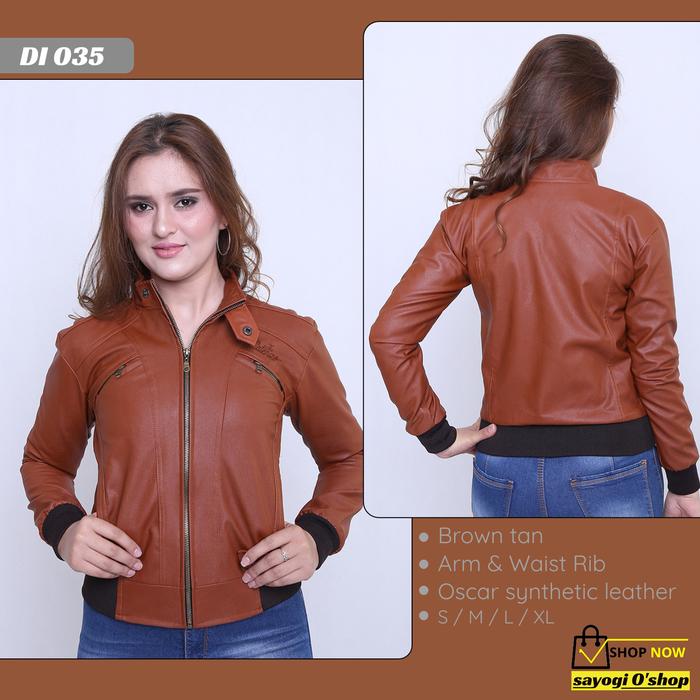 Gambar Jaket kulit wanita Catenzo Original / Jaket casual wanita Catenzo - Cokelat, S dari sayogi O'shop undefined Tokopedia
