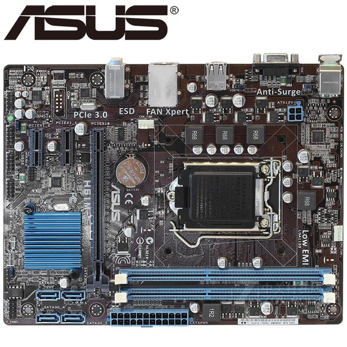 Asus H61m-e Desktop Motherboard H61 Socket Lga 1155 I3 I5 I7 Ddr3 16g