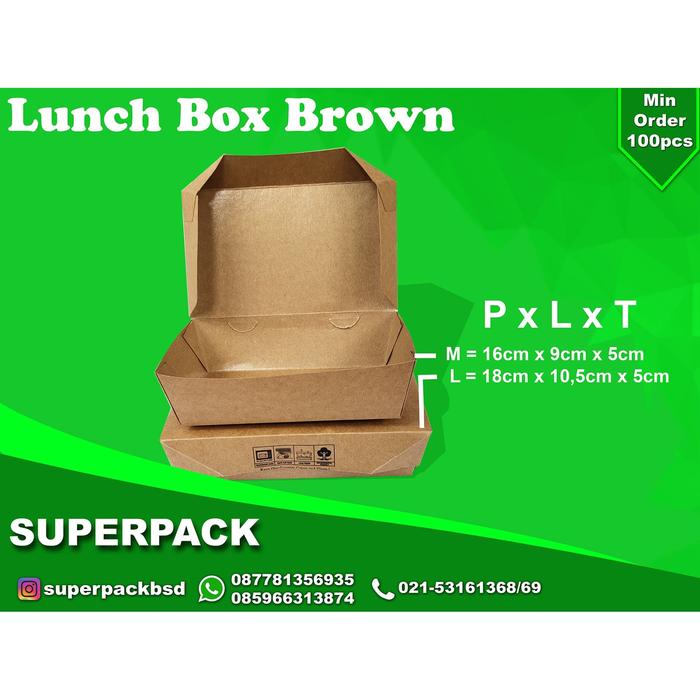 Gambar Paper Lunch Box Brown Kraft Large dari Superpack BSD undefined Tokopedia