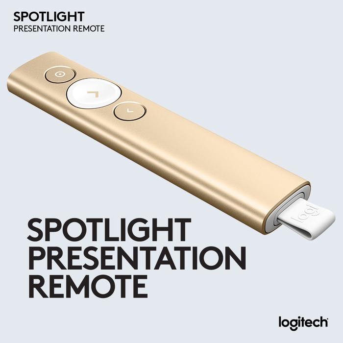 Gambar LOGITECH PRESENTER SPOTLIGHT REMOTE /POINTER SPOTLIGHTBERGARANSI RESMI - gold dari VENUS SHOP JAKARTA undefined Tokopedia