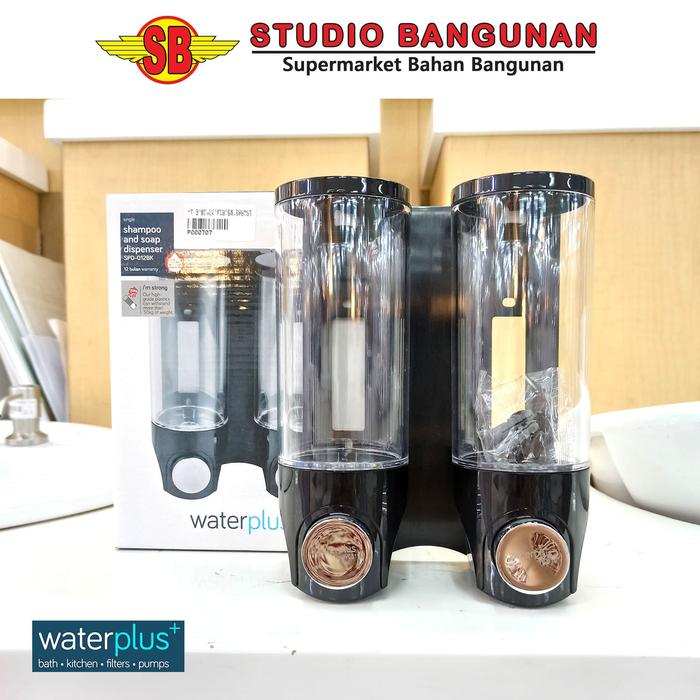 Gambar WATERPLUS Soap & Shampoo Dispenser (Double) - Black dari Studio Bangunan undefined Tokopedia