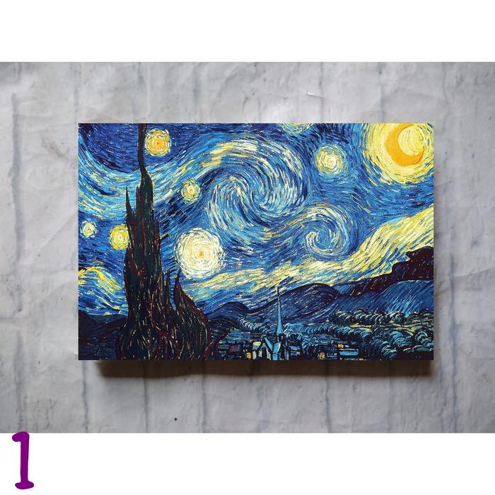 Gambar Poster kayu dinding Lukisan Digital Printing The Starry Night Van Gogh - GAMBAR 1 dari REPLICA Toys & Diecast undefined Tokopedia