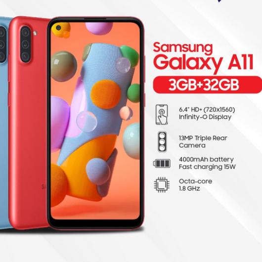 Hp Samsung Galaxy A11 New Ram 3/32GB GRS RESMI SEIN SAMSUNG black  Hitam