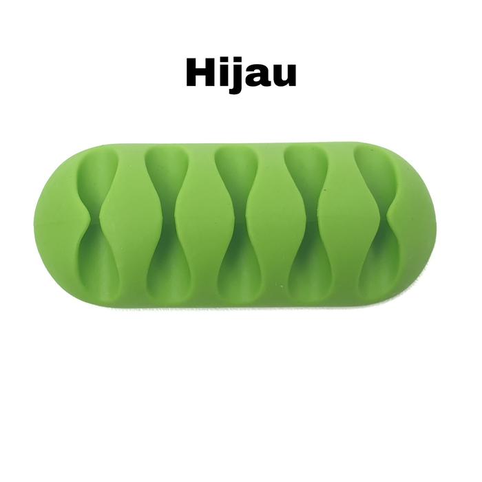 Gambar Kabel Reel Organizer Dekstop Manajemen Klip Kabel Aksesoris Komputer - Hijau dari Nyonya Online undefined Tokopedia