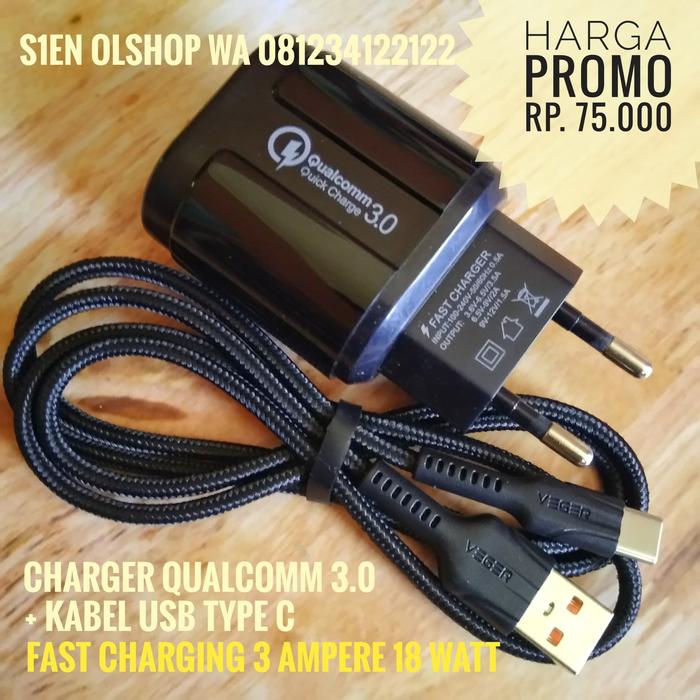 Gambar Charger Qualcomm 3.0 Quick Charge dengan Kabel Micro Usb dari SIEN OLSHOP undefined Tokopedia