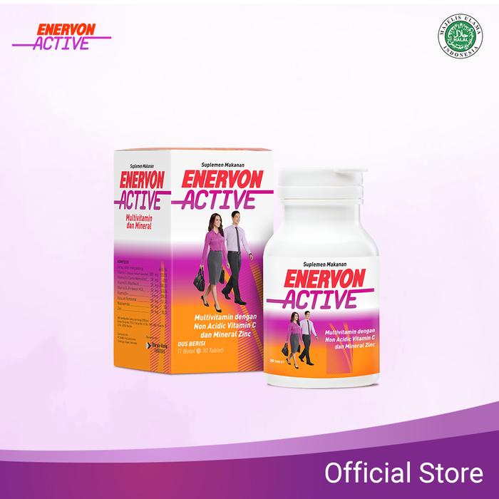 Gambar Enervon Active Botol Tablet 30's Vitamin C dari Darya-Varia Official Store undefined Tokopedia