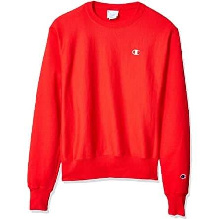 Red sale crewneck champion