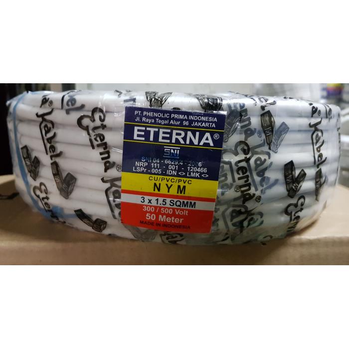 Gambar Kabel Listrik NYM 3x1.5 3x1,5 3x1.5mm 3x1,5mm Eterna Meteran / Eceran dari Bina Electric undefined Tokopedia