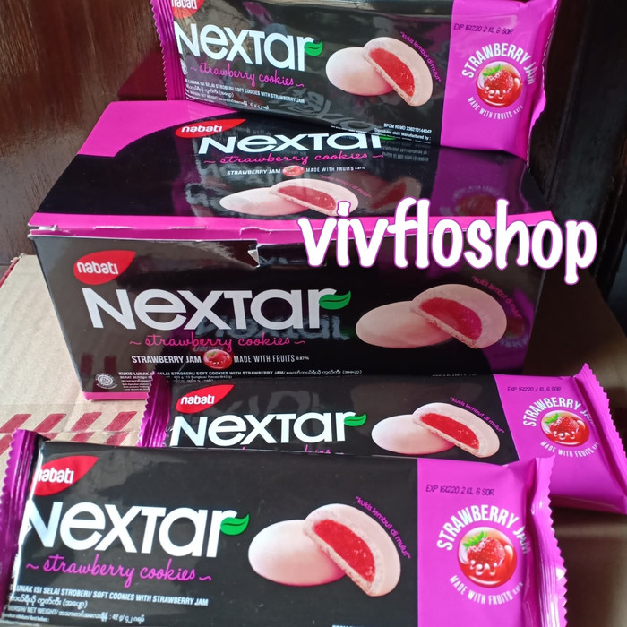 Gambar Nextar Strawberry Cookies (Box isi 10) dari Vivflo Shop undefined Tokopedia