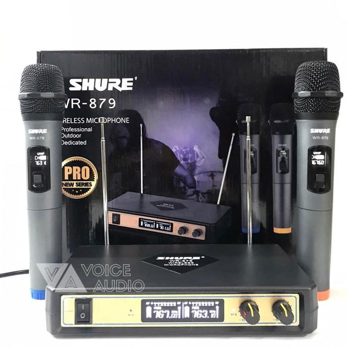 Gambar MICROPHONE WIRELESS SHURE WR 879 MIC TANPA KABEL WR879 dari VOICEAUDIO undefined Tokopedia