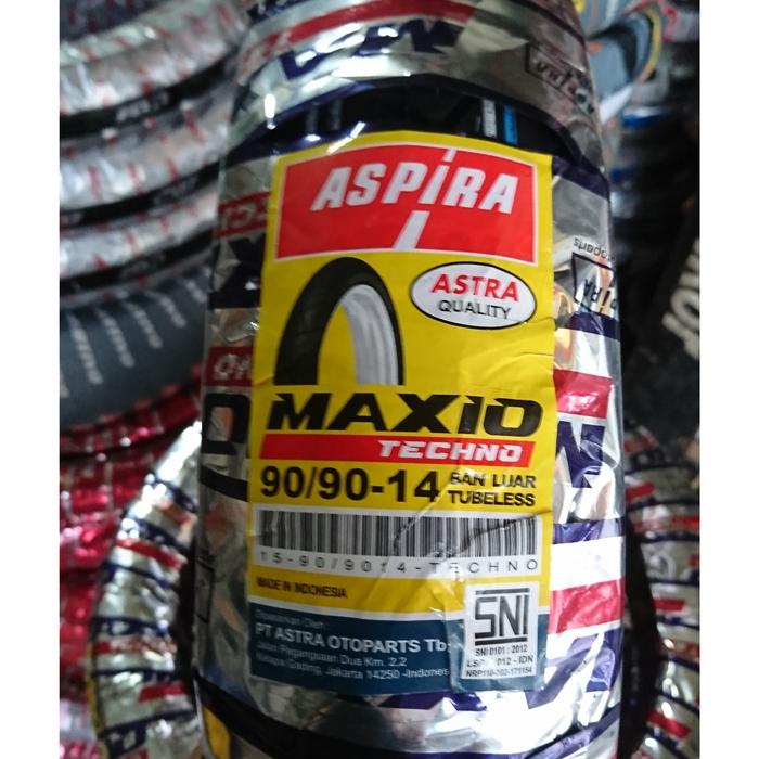 Gambar Aspira MAXIO TECHNO 90/90 ring 14 ban tubeless motor matic beat vario dari Battery Accu Aki Bandung undefined Tokopedia