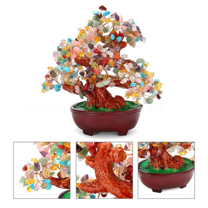 Gambar 24*24cm Pajangan Pohon Uang Feng Shui dengan Batu Permata Quartz dari RakimSon undefined Tokopedia