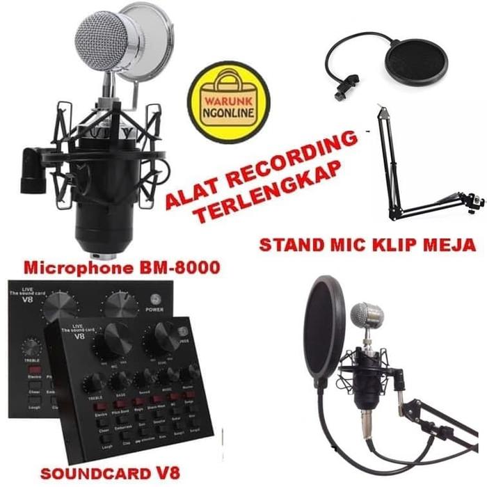 Jual Alat Rekaman Terlengkap Smule Youtuber Mic Bm8000 Soundcard V8 Jakarta Barat Warunkngonline Tokopedia