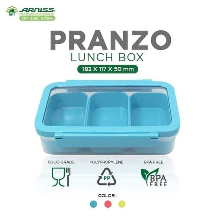 Gambar Arniss Pranzo Lunch Box Kotak Tempat Makan Plastik Bekal Oishii - Pranzo dari QuinGo undefined Tokopedia