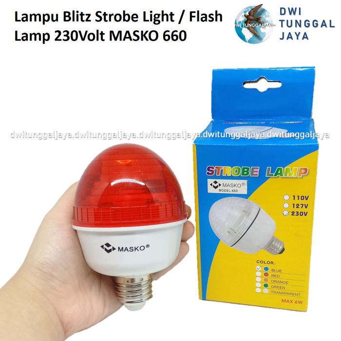 Gambar Lampu Blitz Anti Burung Hantu Strobe Light Flash Lamp MASKO 660 - Merah dari Dwi Tunggal Jaya undefined Tokopedia