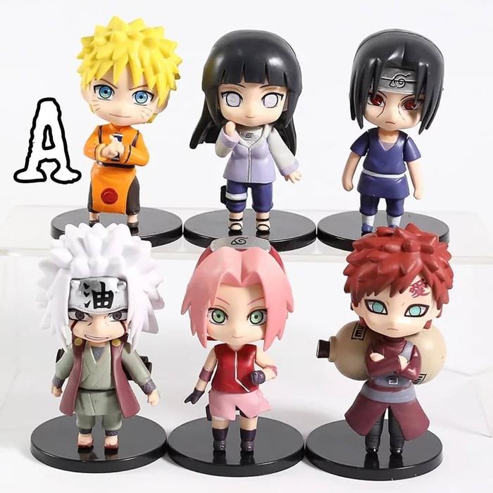 Gambar ANIME NARUTO SHIPPUDEN SERIES FIGURE SET 6 PCS HINATA JIRAIYA GAARA IT - Set A dari Figure Pensiun undefined Tokopedia