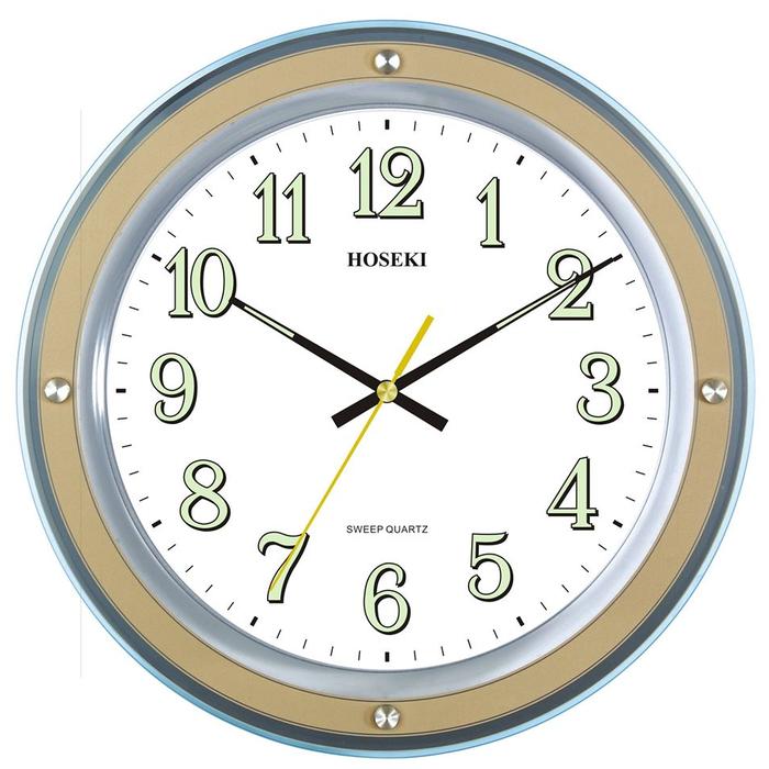 Gambar Jam Dinding / Wall Clock HOSEKI H-9132 - Emas dari Smile Solar Q&Q undefined Tokopedia