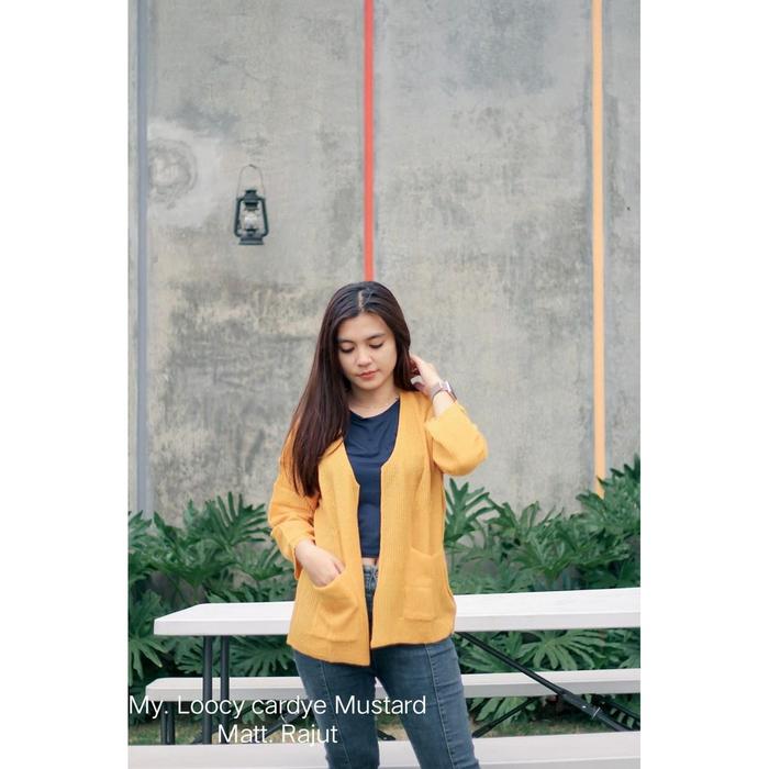 Gambar Jaket Wanita Cardigan Knit Wanita Outer Kardigan Rajut Jaket Murah - Mustard dari UNGSIRA STORE undefined Tokopedia