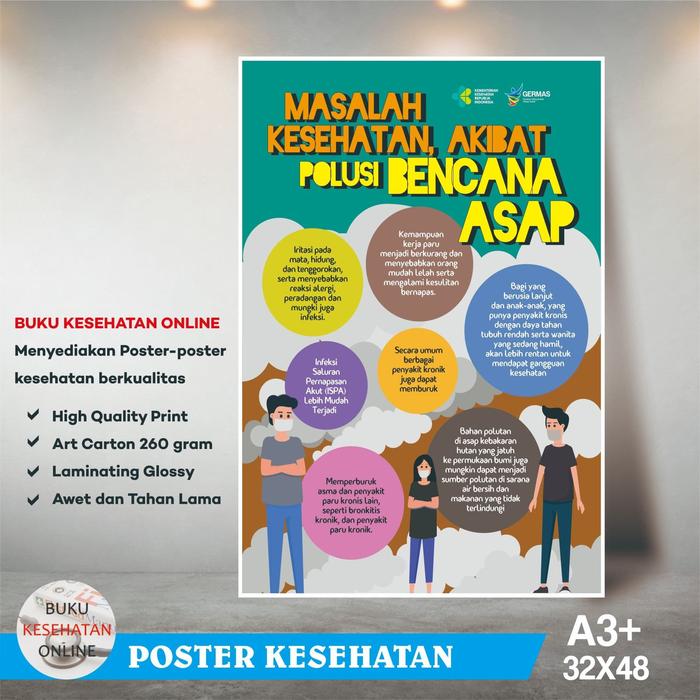 Jual Poster Kesehatan Masalah Kesehatan Akibat Polusi Bencana Asap Glossy Kab Bogor Buku Kesehatan Online Tokopedia
