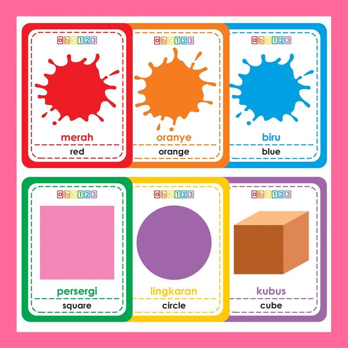 Jual Flashcard Warna Dan Bentuk Color And Shape Flash Card Kartu Pintar Kota Surabaya Edukayeshop Tokopedia